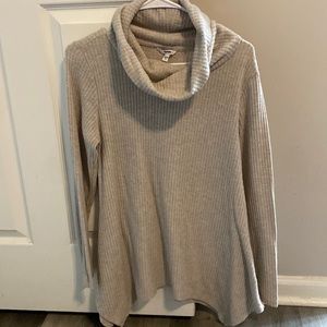 Swoop neck turtle neck sweater